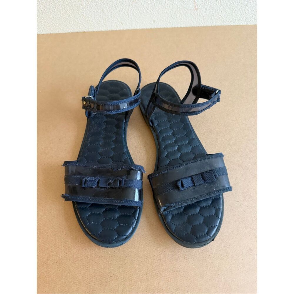 Zara navy pvc girls sandals size 35 3y